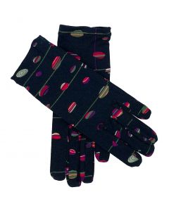 Emily - Unlined Fabric Glove-Black-One Size