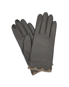 Beatrice - Touch Screen Leather Gloves-Brown-S