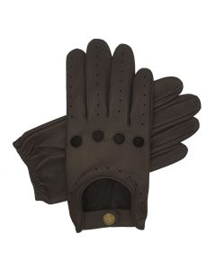 Cooper - Men's Unlined Leather Driving Glove-Brown-S