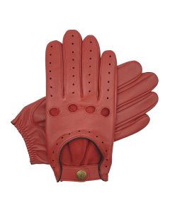 Cooper - Men's Unlined Leather Driving Glove-Red-S