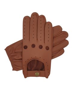 Cooper - Men's Unlined Leather Driving Glove-Tan-S