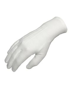 Cotton Ceremonial Gloves with Velcro-White-6½