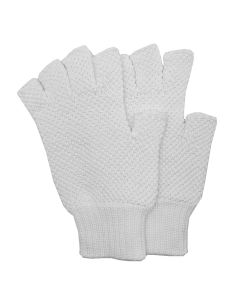 Cotton Crochet Fingerless Glove -White-6
