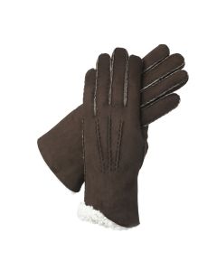Fern - Sueded Sheepskin Glove-Brown-S