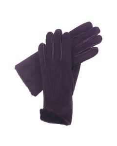 Fern - Sueded Sheepskin Glove-Purple-S