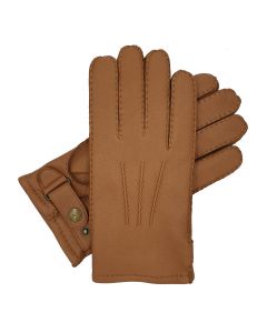 Hamdon - Cashmere Lined Deerskin Glove with Strap-Tan-S