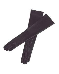 Kelly Silk Lined Long Leather Gloves-S