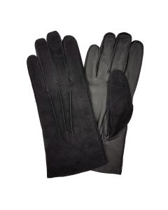 Marston - Suede and Leather Gloves-Black-S