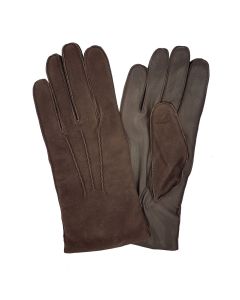 Marston - Suede and Leather Gloves-Brown-S