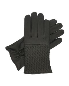 Melbury - Lined Woven Leather Gloves-S