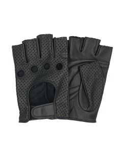 Summer Leather Cycling Gloves-Black-7½