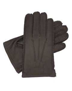Northay - Handsewn Cashmere Lined Deerskin Gloves-Brown-S