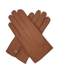Norton - Warm Lined Leather Gloves-Tan-XS