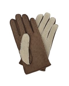 Oborne - Crochet Back Leather Palm Glove-S