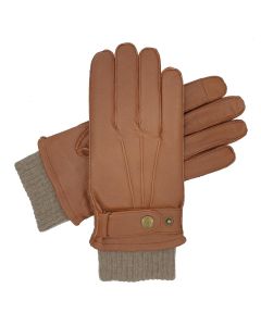 Reeves - Cashmere Lined Deerskin Gloves-Tan-S