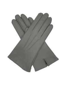 Tilly - Cashmere Lined Leather Gloves-Grey-S