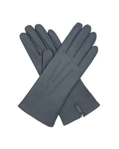 Tilly - Cashmere Lined Leather Gloves-Navy-S
