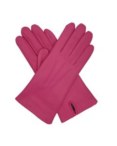 Tilly - Cashmere Lined Leather Gloves-Pink-S