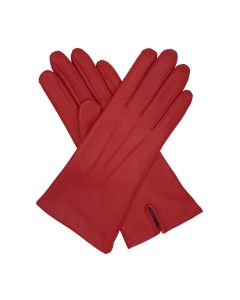 Tilly - Cashmere Lined Leather Gloves-Red-S