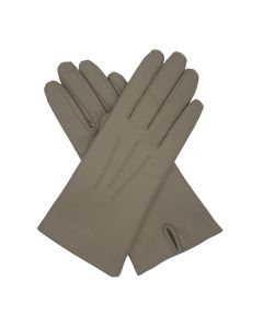Tilly - Cashmere Lined Leather Gloves-Taupe-S